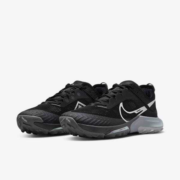 παπουτσια για τρεξιμο Nike Air Zoom Terra Kiger 8 Trail ανδρικα μαυρα σκούρο γκρι Πλατίνα | NK837JTO