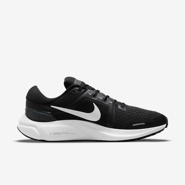 παπουτσια για τρεξιμο Nike Air Zoom Vomero 16 δρομου ανδρικα μαυρα σκούρο γκρι ασπρα | NK301HTQ