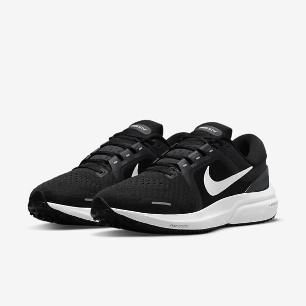 παπουτσια για τρεξιμο Nike Air Zoom Vomero 16 δρομου ανδρικα μαυρα σκούρο γκρι ασπρα | NK301HTQ