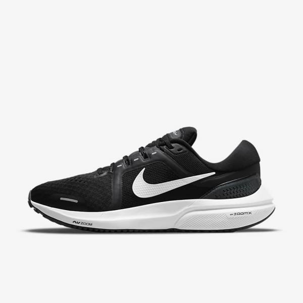 παπουτσια για τρεξιμο Nike Air Zoom Vomero 16 δρομου ανδρικα μαυρα σκούρο γκρι ασπρα | NK301HTQ