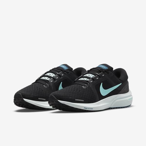 παπουτσια για τρεξιμο Nike Air Zoom Vomero 16 δρομου γυναικεια μαυρα ανοιχτο τυρκουάζ πρασινο | NK792KND