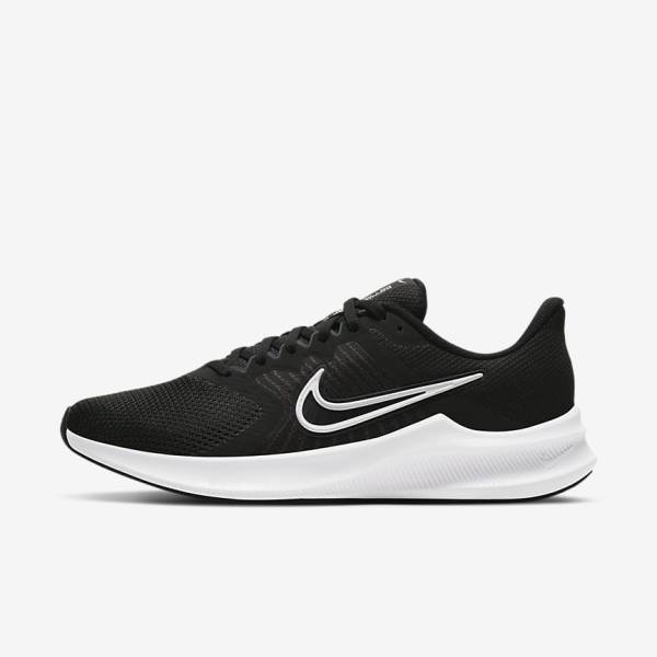 παπουτσια για τρεξιμο Nike Downshifter 11 δρομου γυναικεια μαυρα σκούρο γκρι ασπρα | NK632BMQ