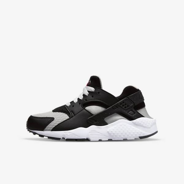 παπουτσια για τρεξιμο Nike Huarache Run Older παιδικα μαυρα γκρι ασπρα κοκκινα | NK980AFS