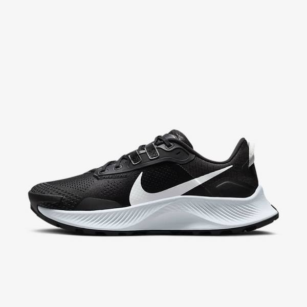 παπουτσια για τρεξιμο Nike Pegasus Trail 3 Trail γυναικεια μαυρα σκούρο γκρι Πλατίνα | NK196HKA