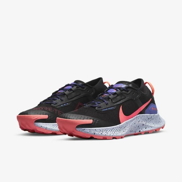 παπουτσια για τρεξιμο Nike Pegasus Trail 3 GORE-TEX αδιαβροχα Trail γυναικεια μαυρα ανοιχτο Μάνγκο κοκκινα | NK429RSZ