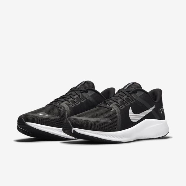 παπουτσια για τρεξιμο Nike Quest 4 δρομου ανδρικα μαυρα σκούρο γκρι ασπρα | NK381BVE