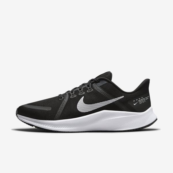 παπουτσια για τρεξιμο Nike Quest 4 δρομου ανδρικα μαυρα σκούρο γκρι ασπρα | NK381BVE