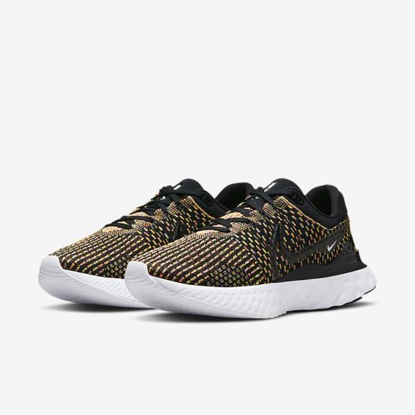 παπουτσια για τρεξιμο Nike React Infinity Run Flyknit 3 δρομου ανδρικα μαυρα μπλε ροζ ασπρα | NK037IZB