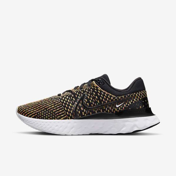 παπουτσια για τρεξιμο Nike React Infinity Run Flyknit 3 δρομου ανδρικα μαυρα μπλε ροζ ασπρα | NK037IZB