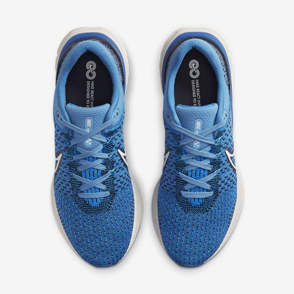 παπουτσια για τρεξιμο Nike React Infinity Run Flyknit 3 δρομου ανδρικα μπλε μαυρα | NK547BOA