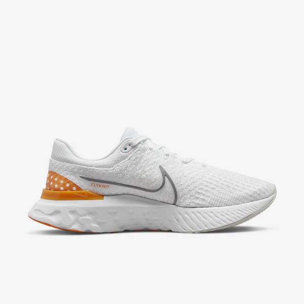 παπουτσια για τρεξιμο Nike React Infinity Run Flyknit 3 δρομου ανδρικα ασπρα γκρι | NK564ZNT