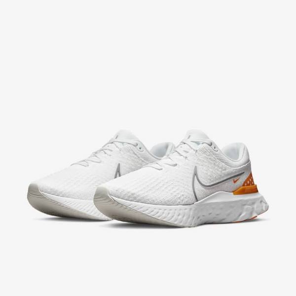 παπουτσια για τρεξιμο Nike React Infinity Run Flyknit 3 δρομου ανδρικα ασπρα γκρι | NK564ZNT