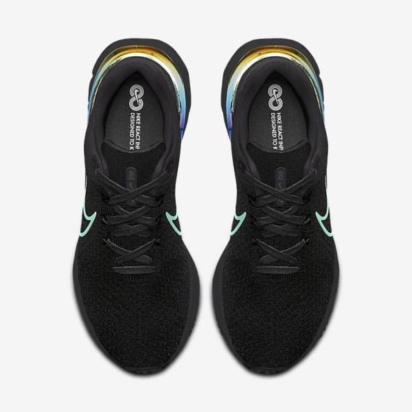 παπουτσια για τρεξιμο Nike React Infinity Run 3 By You Custom δρομου γυναικεια μαυρα | NK682JAU