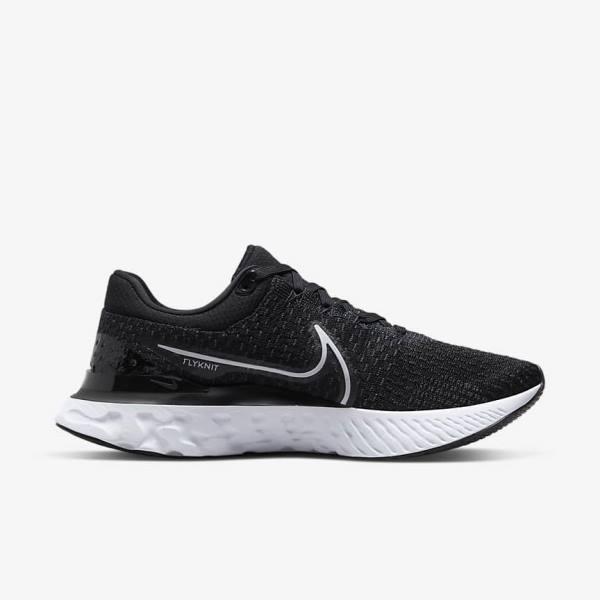 παπουτσια για τρεξιμο Nike React Infinity Run Flyknit 3 δρομου ανδρικα μαυρα ασπρα | NK693LCY