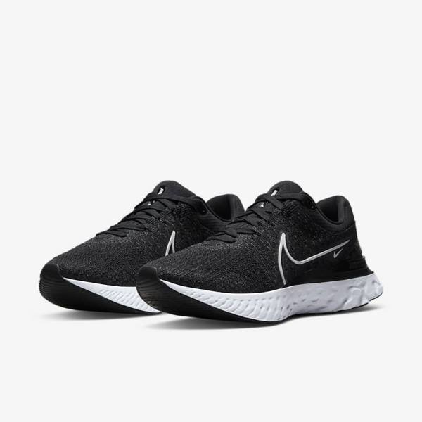 παπουτσια για τρεξιμο Nike React Infinity Run Flyknit 3 δρομου ανδρικα μαυρα ασπρα | NK693LCY