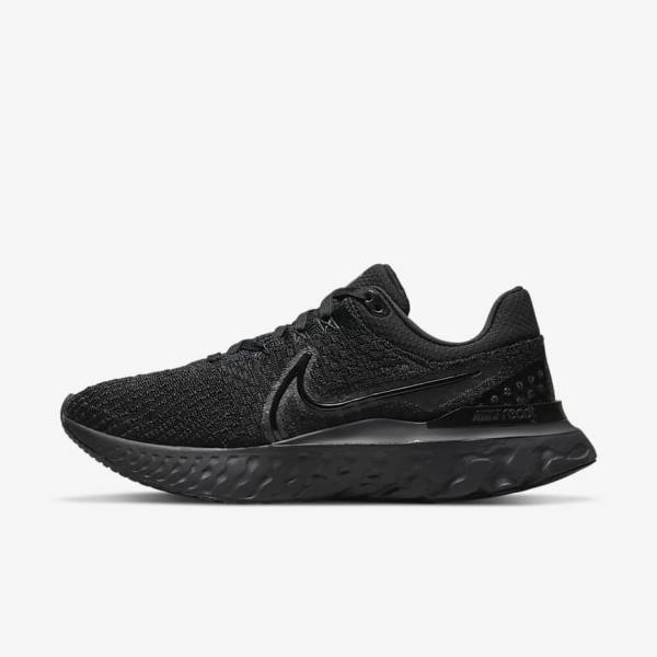 παπουτσια για τρεξιμο Nike React Infinity Run Flyknit 3 δρομου γυναικεια μαυρα | NK739XTR