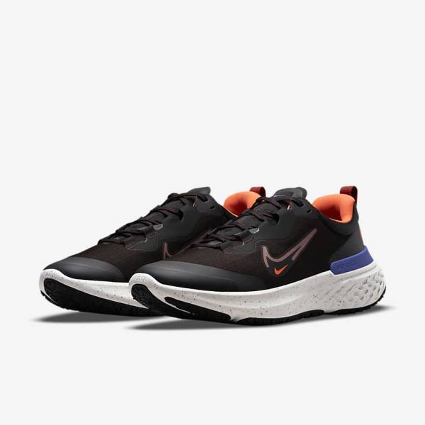 παπουτσια για τρεξιμο Nike React Miler 2 Shield Weatherised δρομου ανδρικα μαυρα πορτοκαλι μπλε σκουρο | NK704GUM