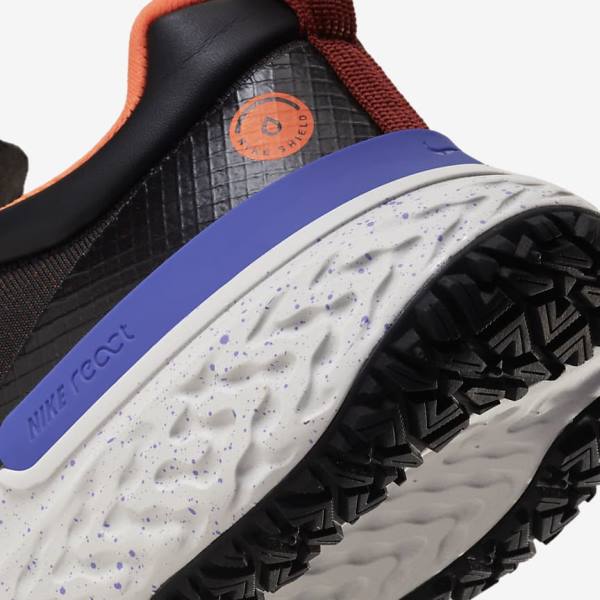 παπουτσια για τρεξιμο Nike React Miler 2 Shield Weatherised δρομου ανδρικα μαυρα πορτοκαλι μπλε σκουρο | NK704GUM