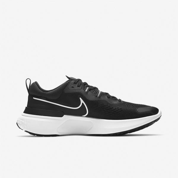 παπουτσια για τρεξιμο Nike React Miler 2 δρομου ανδρικα μαυρα γκρι ασπρα | NK807KGB