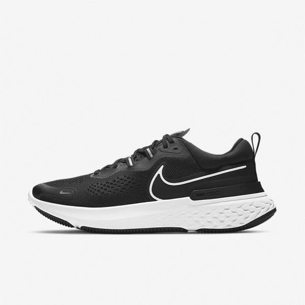 παπουτσια για τρεξιμο Nike React Miler 2 δρομου ανδρικα μαυρα γκρι ασπρα | NK807KGB