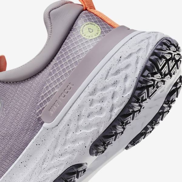 παπουτσια για τρεξιμο Nike React Miler 2 Shield Weatherised δρομου γυναικεια γκρι πορτοκαλι μωβ | NK925HMZ