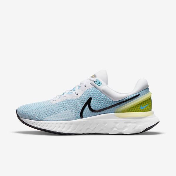 παπουτσια για τρεξιμο Nike React Miler 3 δρομου ανδρικα ασπρα μπλε μαυρα | NK592MLW