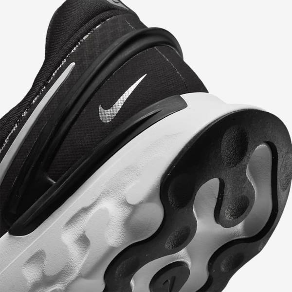 παπουτσια για τρεξιμο Nike React Miler 3 δρομου ανδρικα ασπρα μαυρα μεταλλικός ασημι | NK653RJG