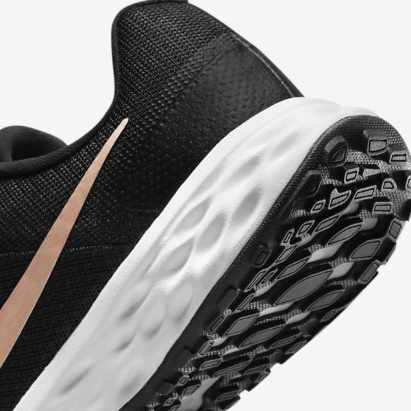 παπουτσια για τρεξιμο Nike Revolution 6 Next Nature δρομου γυναικεια μαυρα ασπρα μεταλλικός χαλκός | NK174ZJU