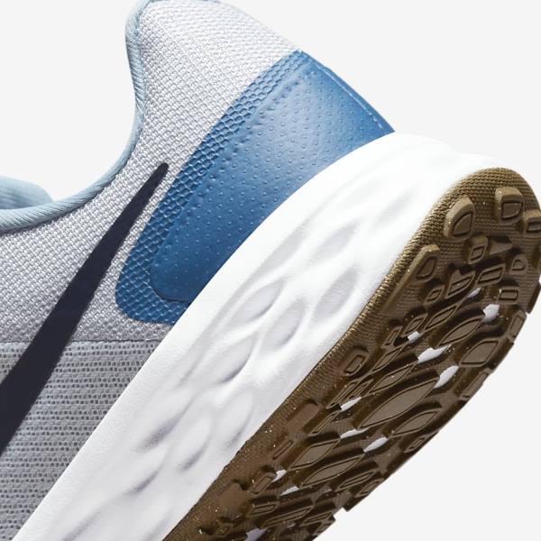 παπουτσια για τρεξιμο Nike Revolution 6 Next Nature δρομου ανδρικα Πλατίνα σκούρο μπλε μπλε | NK248RDH