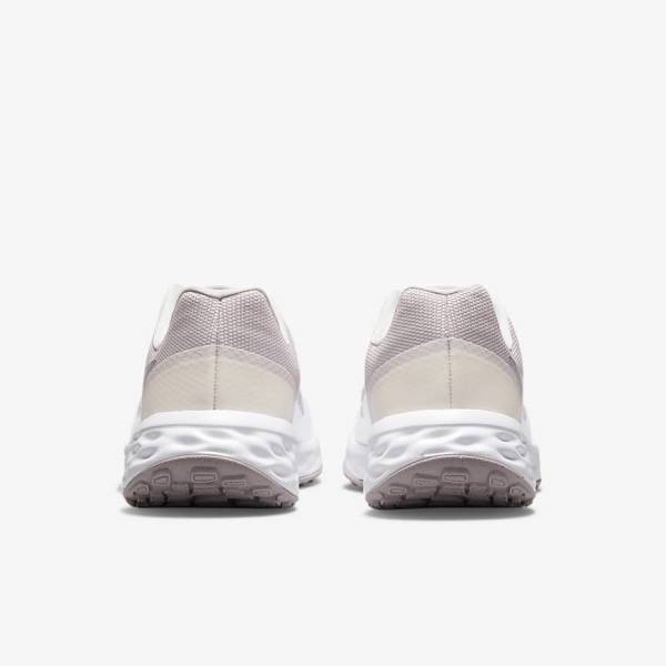 παπουτσια για τρεξιμο Nike Revolution 6 Next Nature Premium δρομου γυναικεια ασπρα γκρι | NK962JOC