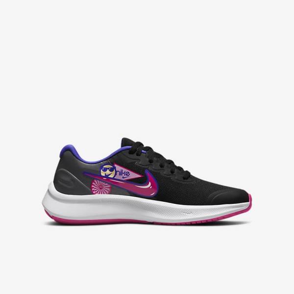 παπουτσια για τρεξιμο Nike Star Runner 3 SE Older δρομου παιδικα μαυρα ροζ | NK615PWU