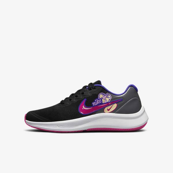 παπουτσια για τρεξιμο Nike Star Runner 3 SE Older δρομου παιδικα μαυρα ροζ | NK615PWU