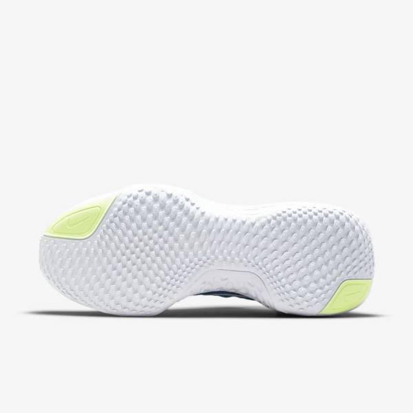 παπουτσια για τρεξιμο Nike ZoomX Invincible Run Flyknit δρομου ανδρικα μπλε ανοιχτο πρασινο γκρι ασπρα | NK132SHV