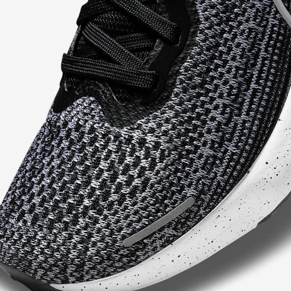 παπουτσια για τρεξιμο Nike ZoomX Invincible Run Flyknit δρομου ανδρικα ασπρα μαυρα ασπρα | NK704VCW