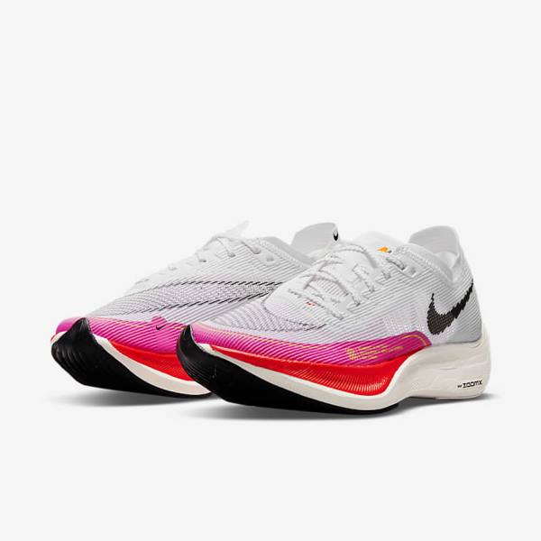 παπουτσια για τρεξιμο Nike ZoomX Vaporfly Next% 2 δρομου αγωνιστικα γυναικεια ασπρα μαυρα μαυρα | NK052AVD