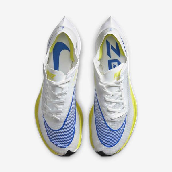 παπουτσια για τρεξιμο Nike ZoomX Vaporfly NEXT% δρομου αγωνιστικα γυναικεια ασπρα μαυρα μπλε | NK294JKO