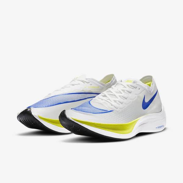 παπουτσια για τρεξιμο Nike ZoomX Vaporfly NEXT% δρομου αγωνιστικα γυναικεια ασπρα μαυρα μπλε | NK294JKO