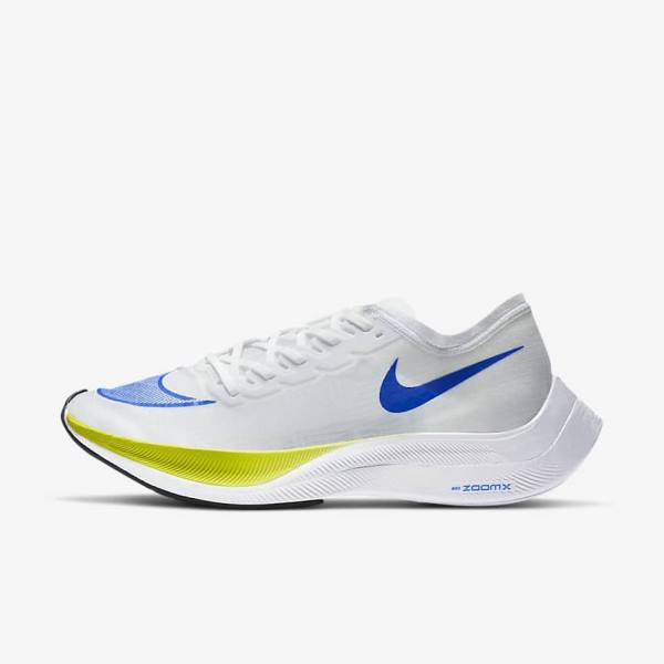 παπουτσια για τρεξιμο Nike ZoomX Vaporfly NEXT% δρομου αγωνιστικα γυναικεια ασπρα μαυρα μπλε | NK294JKO