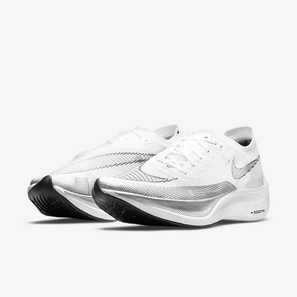 παπουτσια για τρεξιμο Nike ZoomX Vaporfly Next% 2 δρομου αγωνιστικα ανδρικα μαυρα μεταλλικός χρυσο χρωμα ασπρα | NK324JNX