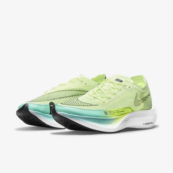 παπουτσια για τρεξιμο Nike ZoomX Vaporfly Next% 2 δρομου αγωνιστικα γυναικεια μαυρα μεταλλικός χρυσο χρωμα ασπρα | NK714OTZ