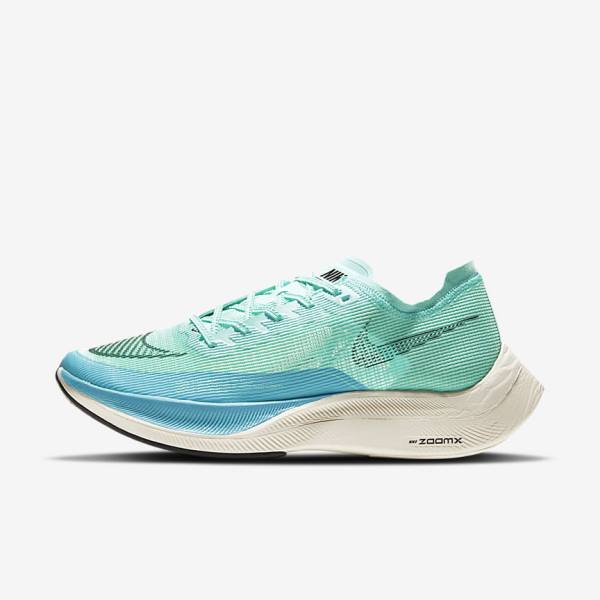 παπουτσια για τρεξιμο Nike ZoomX Vaporfly Next% 2 δρομου αγωνιστικα ανδρικα ασπρα μεταλλικός ασημι μαυρα | NK743TQN