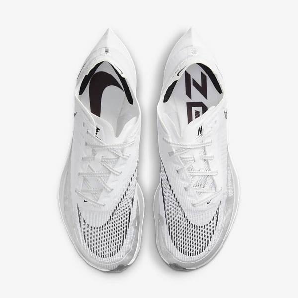 παπουτσια για τρεξιμο Nike ZoomX Vaporfly Next% 2 δρομου αγωνιστικα γυναικεια ασπρα κίτρινα μπλε | NK908ZJA