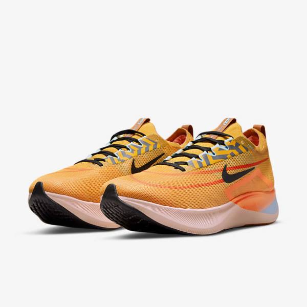 παπουτσια για τρεξιμο Nike Zoom Fly 4 δρομου ανδρικα μαυρα μπλε ασπρα | NK058WYA