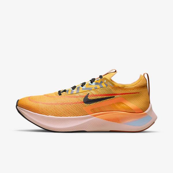 παπουτσια για τρεξιμο Nike Zoom Fly 4 δρομου ανδρικα μαυρα μπλε ασπρα | NK058WYA