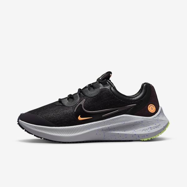 παπουτσια για τρεξιμο Nike Zoom Winflo 8 Shield Weatherised δρομου γυναικεια μαυρα πορτοκαλι μωβ | NK016ICZ