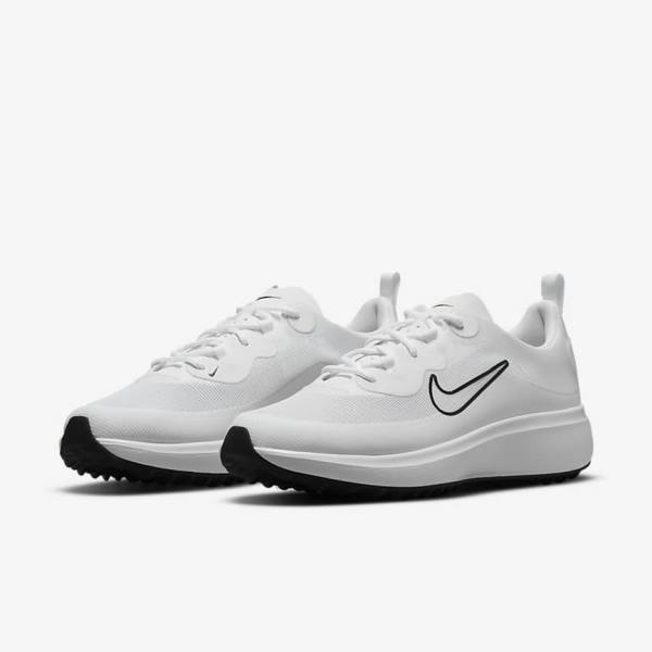 παπουτσια γκολφ Nike Ace Summerlite γυναικεια ασπρα μαυρα | NK391TPX