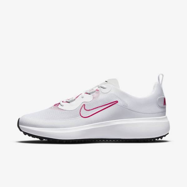 παπουτσια γκολφ Nike Ace Summerlite γυναικεια ασπρα μαυρα ροζ | NK492TOL