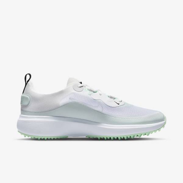 παπουτσια γκολφ Nike Ace Summerlite γυναικεια ασπρα Πλατίνα μεντα μαυρα | NK864CHQ