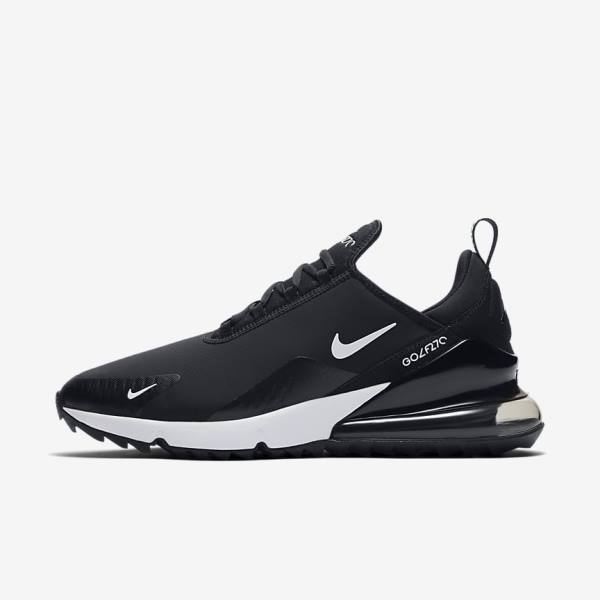 παπουτσια γκολφ Nike Air Max 270 G ανδρικα μαυρα ασπρα | NK048CQH