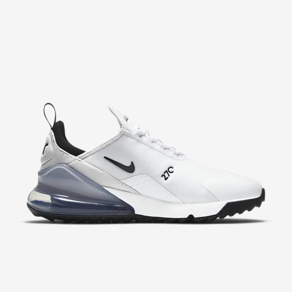 παπουτσια γκολφ Nike Air Max 270 G ανδρικα ασπρα Πλατίνα μαυρα | NK586BVT